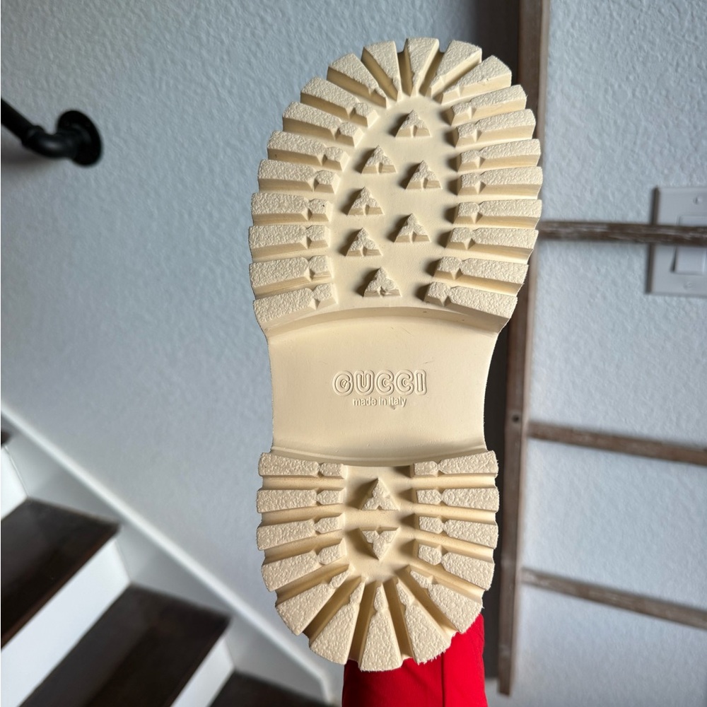 Gucci Rubber Monogram GG Go Through Platform Slide Clogs in Mystic White sz: 11 - Picture 9 of 14